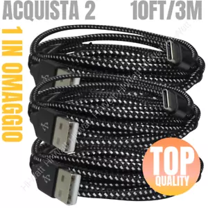 Braided USB C Type C Fast Charger Cable 10Ft For Samsung Galaxy S20 S21 S10 Cord - Picture 1 of 10