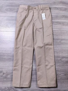 Lands End Pants Boys Size 12 Husky Khaki Beige School Uniform 25" Inseam - Picture 1 of 8