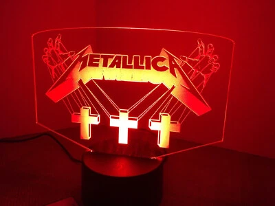 Metallica master of puppets Bedroom Nightstand Desk Lamp 16 Color - Image 1 of 4