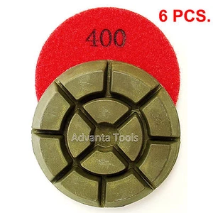 3” Dry Diamond Polishing Pad for Concrete Floor - 400 Grit / 6pcs - Picture 1 of 2