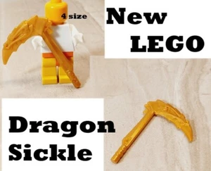 New LEGO Dragon gold Sickle Carved Blade Weapon Ninjago Fierce Battle Ninja Gear - Picture 1 of 1