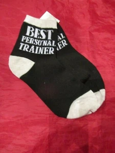 Best Personal Trainer Socks Novelty Workout Unisex Adult Size 9-11 - Picture 1 of 4
