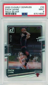 Panini Clearly Donruss 2020 #34 Zach LaVine Holo plata/10 - Imagen 1 de 2