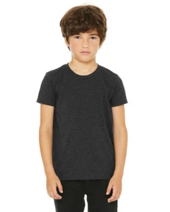 Bella + Canvas 3413Y Youth Triblend Jersey Short Sleeve Tee Top - Picture 1 of 25