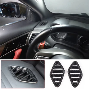 Carbon Fiber ABS Dashboard Air Vent Frame Cover For Jaguar F-TYPE 2013-2024 - Picture 1 of 20