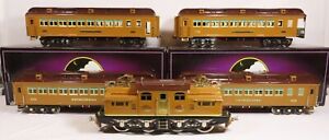 MTH 10-1132-0 408E Standard Gauge State Set Two Tone Brown w/4 Cars LN