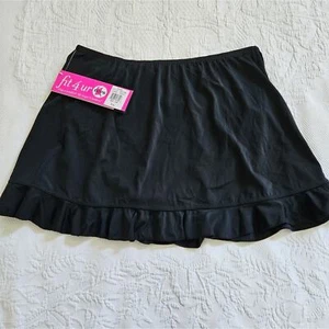NWT Fit 4 U swim skirt swimsuit bottoms black plus size 20W - Picture 1 of 7