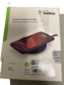 NEW Belkin Boost Charge 10W Wireless Charging Pad - Black - For Apple & Samsung