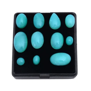 65 Cts Natural Green Chrysoprase Cabochons 11 Pieces Smooth Polished Gemstones - Picture 1 of 6