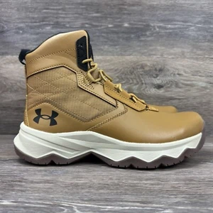 Under Armour Stellar G2 6" Tactical Boots Hiking Brown Outdoor Boys Size 6.5Y - Picture 1 of 16