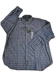 Consensus Flannel Shirt Mens XXL Blue Striped Work Hunting Chores NWT Plaid - Picture 1 of 8