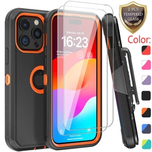 Funda con cinturón defensor a prueba de golpes + protector de pantalla para iPhone 15 14 13 12 11 Pro MAX - Imagen 1 de 41