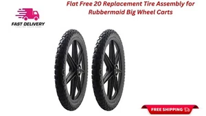 Flat Free 20 Replacement Tire Assembly for Rubbermaid Big Wheel Carts - Picture 1 of 8
