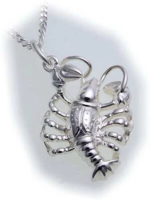 Ciondolo Segno Zodiacale Cancro Grande Argento 925 Argento Sterling Unisex - Immagine 1 di 2