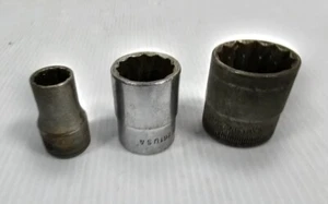 LOT OF 3 Vintage Snap On SW160 1/2” Socket 1/2” 13/16" sw-320 1/2 - Picture 1 of 8