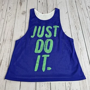 Camiseta sin mangas Nike Racerback para mujer talla pequeña Just Do It Spell Out malla reversible - Imagen 1 de 9