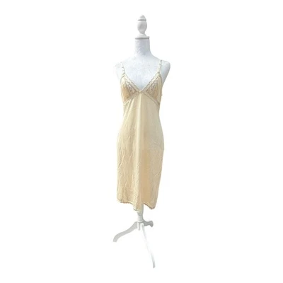 Lencería de encaje floral de nailon 34 vintage Henson Kickernick Slip para mujer EE. UU. años 80 Foto 1 de 4