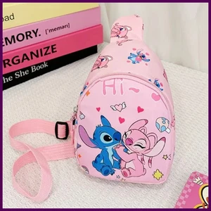 Borsa a tracolla Stitch & Angel Sling, borsa a tracolla anime cartoni animati, casual alla moda - Foto 1 di 34