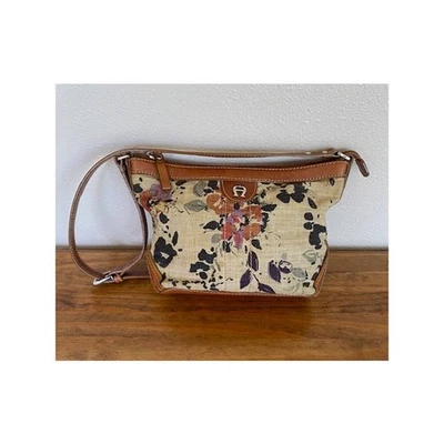 Bolso Baguette Etienne Aigner Floral Lino y Cuero Foto 1 de 4