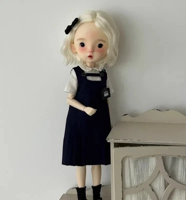 1/6 BJD Doll Jointed Face up Eyes Wig Hair Clothes Full Set Landoudou Girl Gift - Image 1 of 4