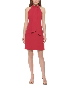 Vince Camuto Red Halter Dress - Sleeveless Shift Dress - Size 2P - Work Dress - Picture 1 of 2