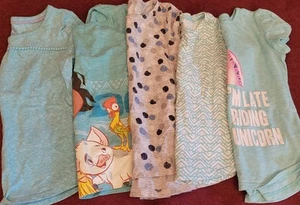 Lot Of 5 Girls Size 4T Spring Summer Tops Shirts - Picture 1 of 6