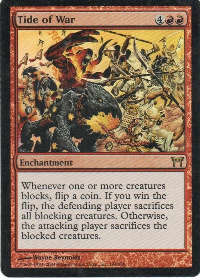 MTG: Champions of Kamigawa: Foil Tide of War: Lightly Played Condition - Image 1 of 1