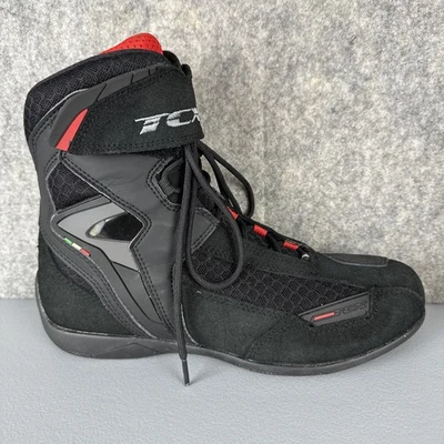 Botas de montar TCX Vibe Air talla 6 negras rojas zapatos de carreras de motocicletas excelente estado Foto 1 de 4