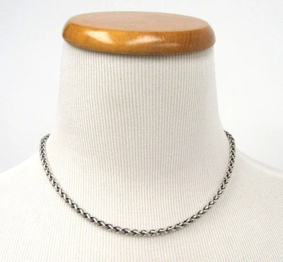 Cadena de trigo David Yurman de 17" de plata de ley de 4 mm Foto 1 de 4