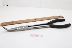 Alicates de nariz de aguja con mango de goma negro de 45 ° 11" de largo alcance extra sin marca - Imagen 1 de 14