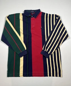Camicia Rugby Vintage GANT Uomo XL Multicolore Righe Manica Lunga Cotone Crest - Foto 1 di 7