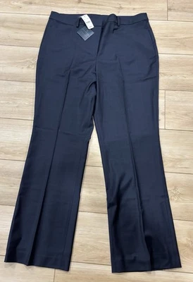Pantalones de vestir Brooks Brothers Explorer para mujer talla 16 azul marino a cuadros lana $148 nuevos con etiquetas Foto 1 de 4