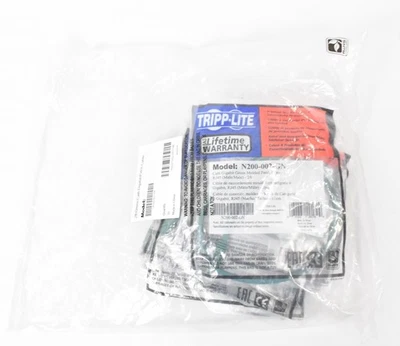 Lot of (10) Tripp Lite 2 Ft Green Cat 6 Gigabit Patch Cables N200-002-GN - Image 1 of 4