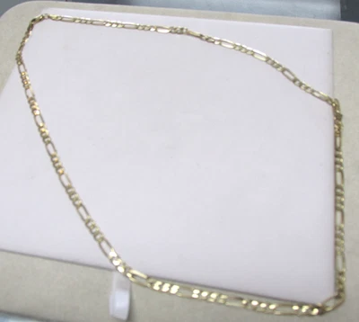 Hombre 24 pulgadas.  Collar Cadena Eslabón Figaro Oro Sólido 14k 13 gramos SIN RESERVA Foto 1 de 4