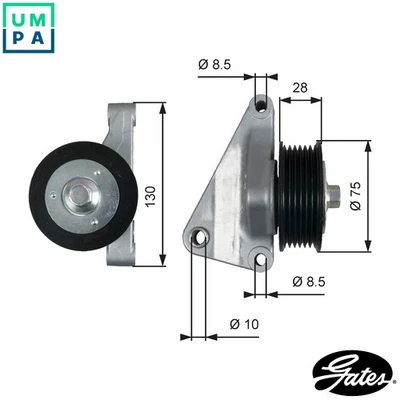 DEFLECTIONGUIDE PULLEY VRIBBED BELT T36422 FOR MAZDA ATENZA/Hatchback AXELA 2.3L - Image 1 of 4