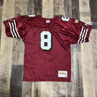 复古 Wilson San Francisco 49ers Niners Steve Young 球衣 青少年 L 14-16 — 第 1/4 张图片