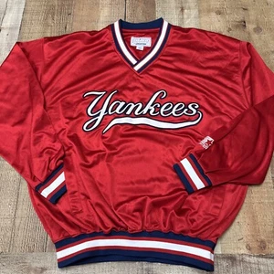 Sudadera Pullover True Vintage NY YANKEES Starter Cuello en V - Hombres Talla Med Nueva York - Imagen 1 de 12
