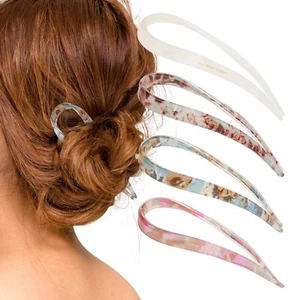 French Hair Pin Tortoise Shell French Hair Pins for Women Buns U Shaped Hair ... - Picture 1 of 7