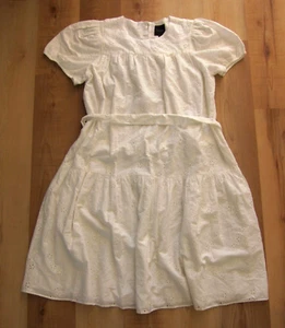 NWT Alex Marie Thaliana Eyelet White Cotton Floral Cottage Smock Dress 16 - Picture 1 of 8