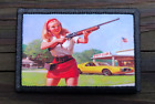 Vintage Pinup Girl Clay Shooting Morale Patch Hook And Loop Army Sexy Custom