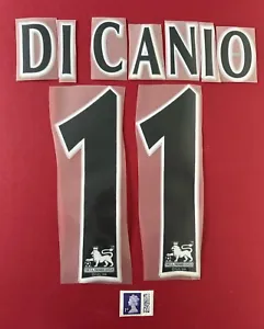 DI CANIO #11 Sheffield Wednesday 97-98 Player Size Premier League Black Nameset  - Picture 1 of 2
