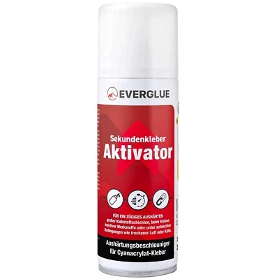EVERGLUE Aktivator Spray für Sekundenkleber Superkleber Superglue, Aktivatorspray 200ml