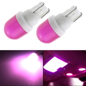 2 Pcs Ceramic T10 W5W 194 168 Car Backup Lamp Bulb Wedge Light Pink Interior - Picture 1 of 6
