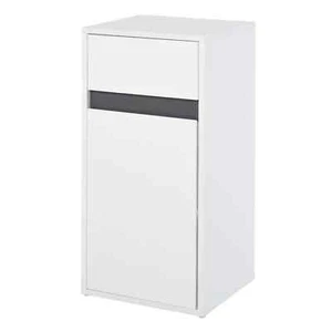 HOMCOM MDF Tri-Compartment Bathroom Storage Cabinet White 834-280 - Picture 1 of 2