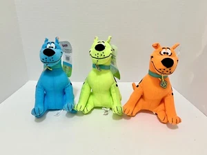 Scooby Doo Plush Lot Fluorescent Neon Green Blue Orange Stuffed Animal 9” New - Picture 1 of 8