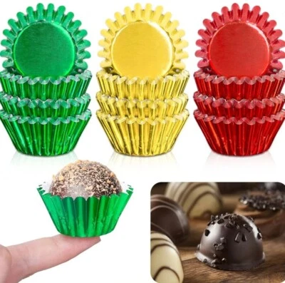 Pack de 18 mini tazas de caramelo de lámina de oro  Foto 1 de 2