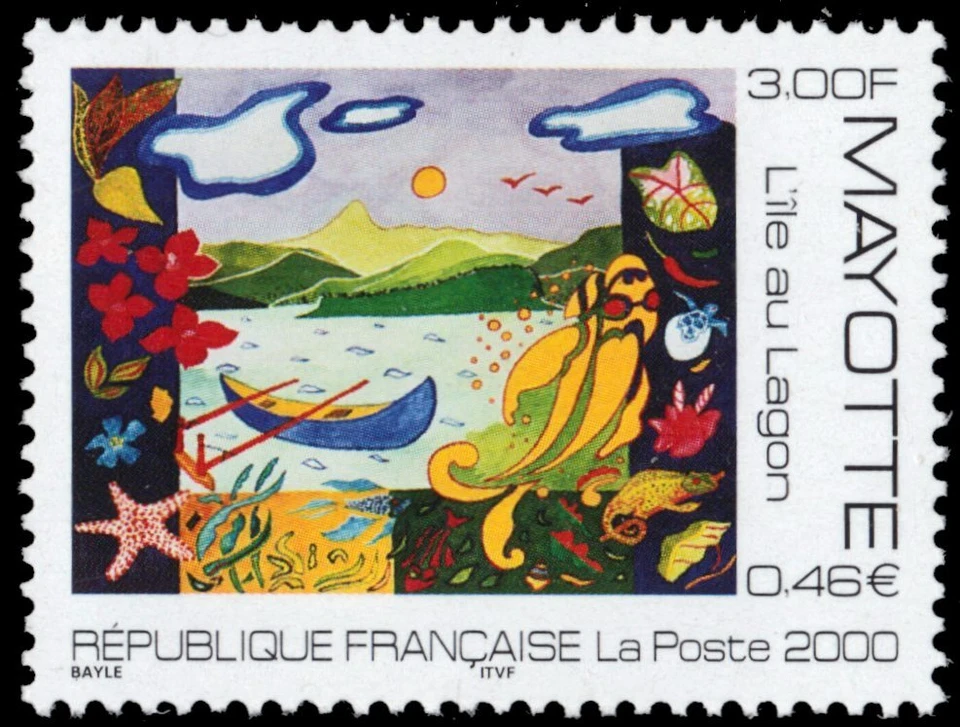 MAYOTTE 136 - Tesoros de Arte "La Isla en la Laguna" (pb87219) Foto 1 de 1