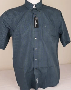 Charles Jourdan Mens Short Sleeve Shirt Size XL New with Tags Green and Blue - Picture 1 of 6