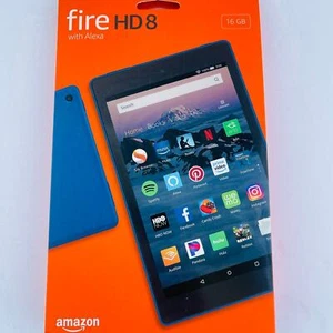 Amazon Fire HD 8 w/ Alexa 16GB Tablet 8th Generation 2018 Black SEALED NEW WiFi - Picture 1 of 10