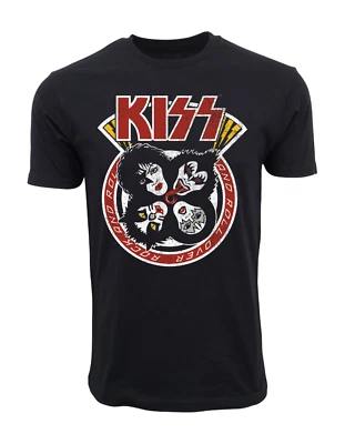 KISS FACE BAND ROCK AND ROLL AMERICA  T SHIRT - Image 1 of 3